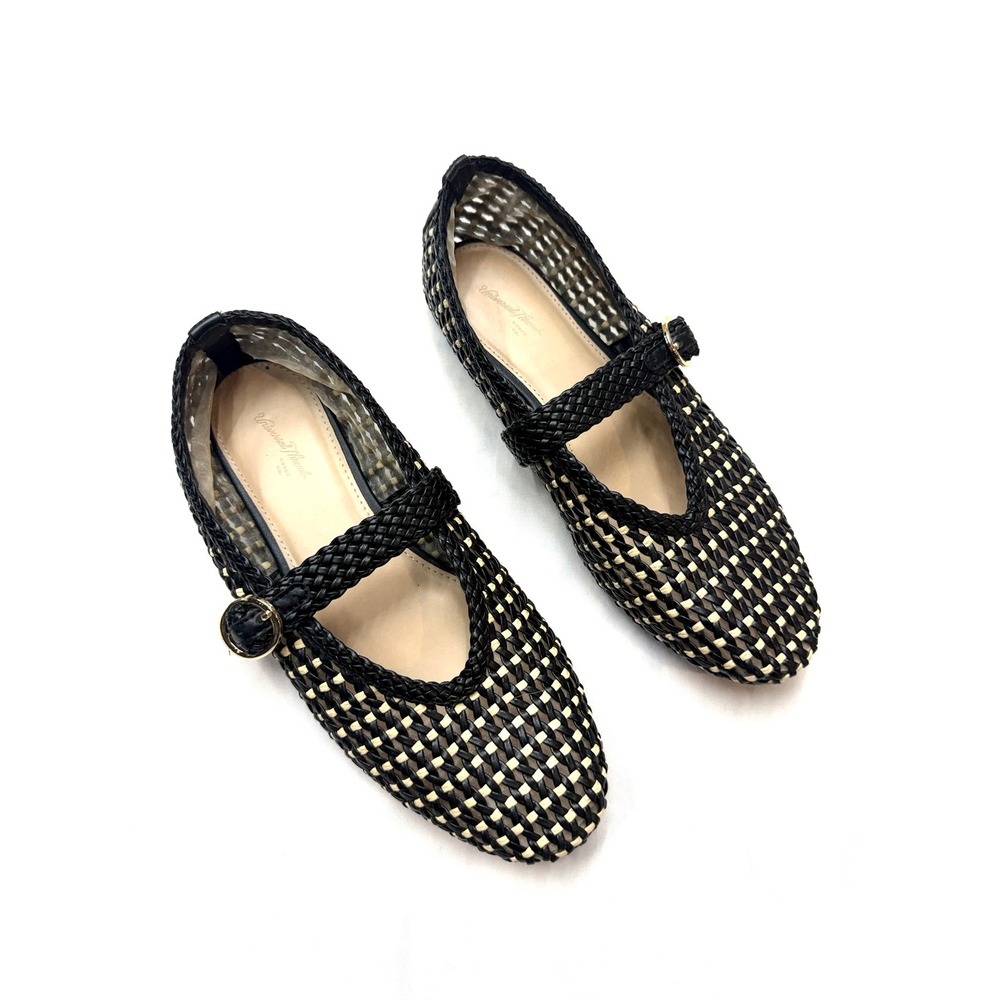 UNIVERSAL THREAD Womens 8.5 Women's Black Tan Noemi Memory Foam Ballet Flats SB7